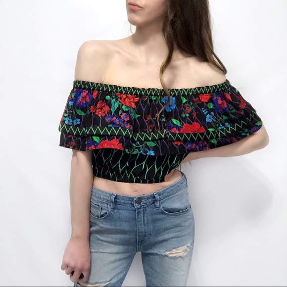 Kenzo Tops - 🌞3/$50 Kenzo x H&M Tropical Floral Off Shoulder